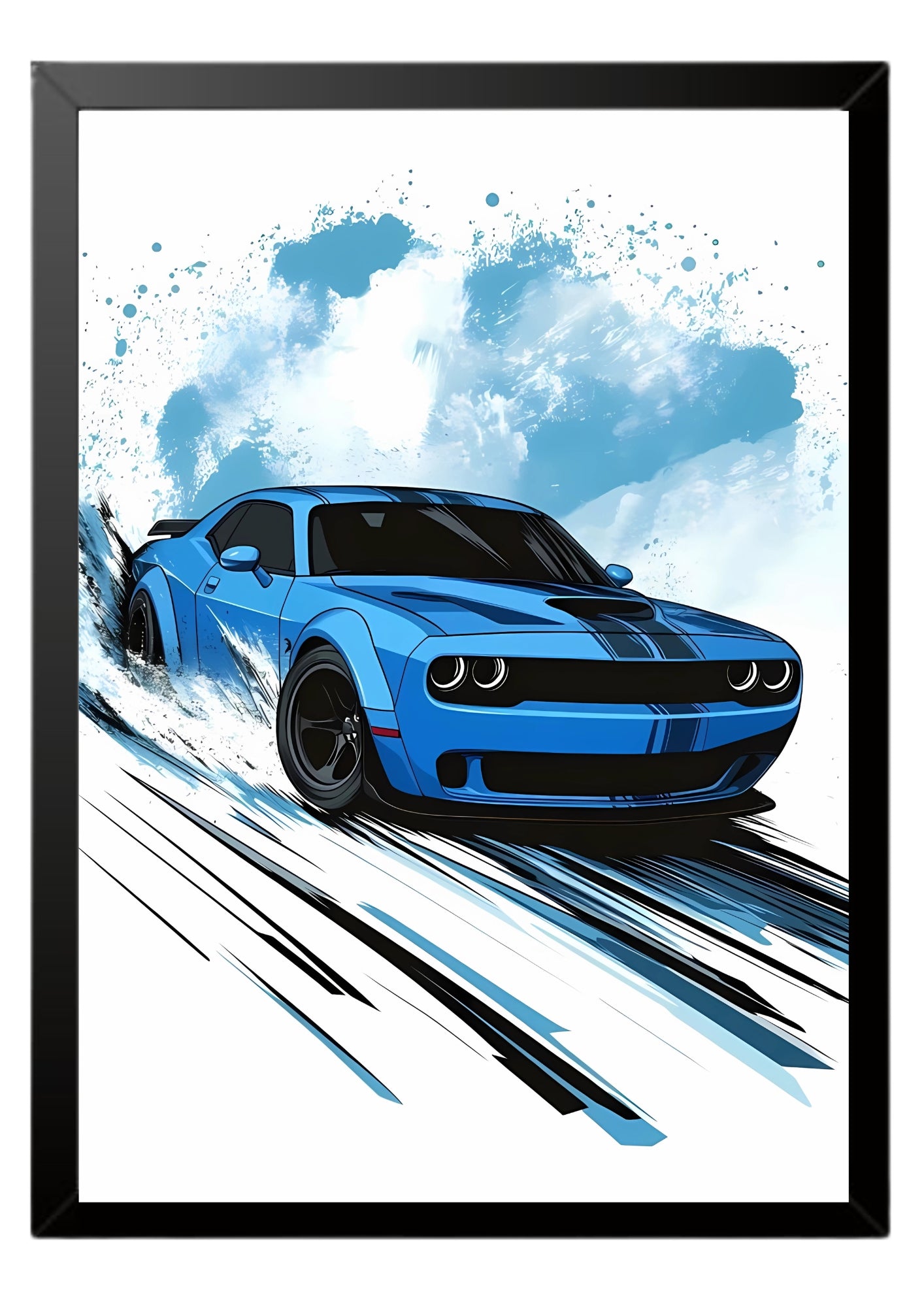 dodge challenger poster || car poster