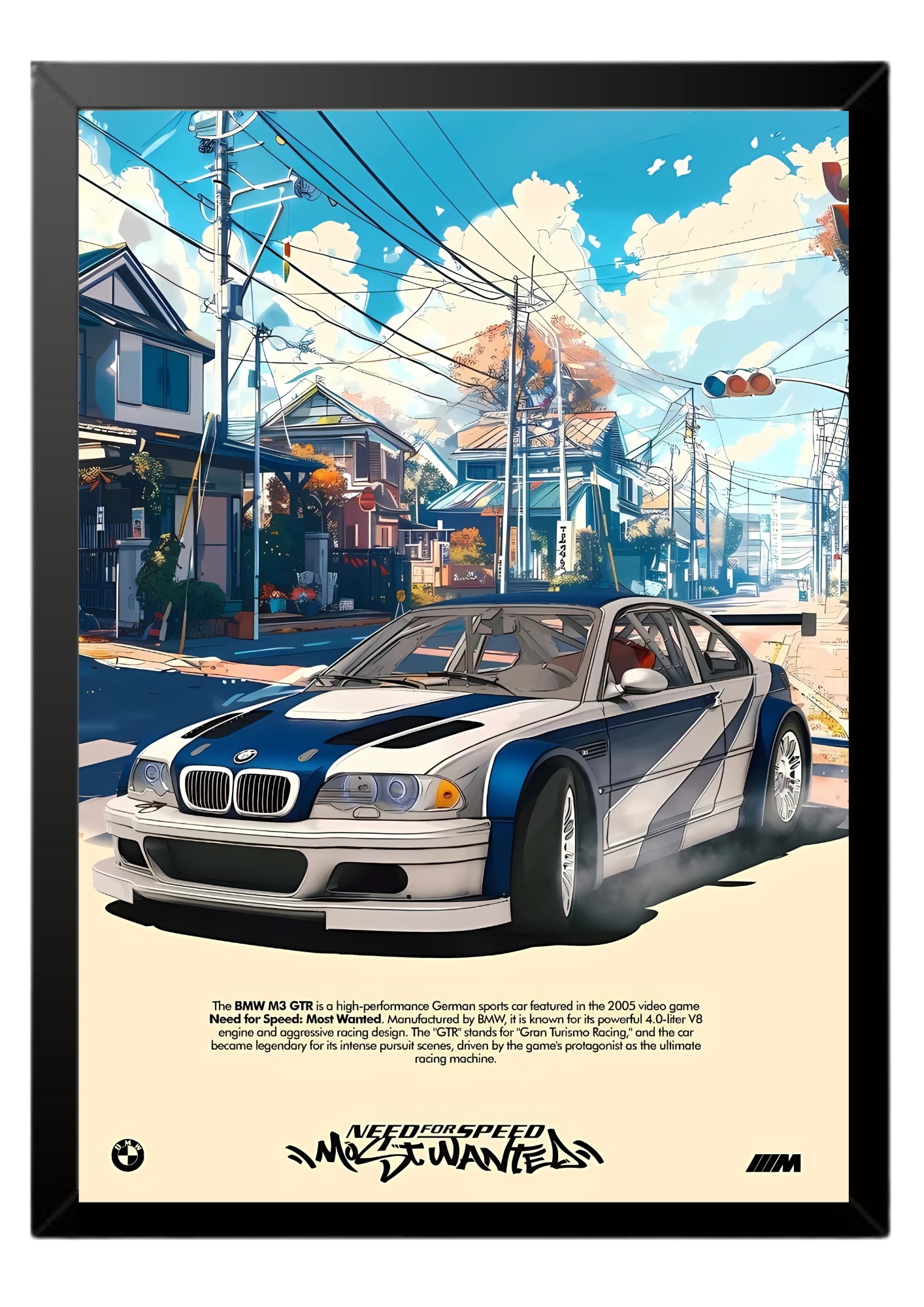 BMW M3 GTR poster || car poster