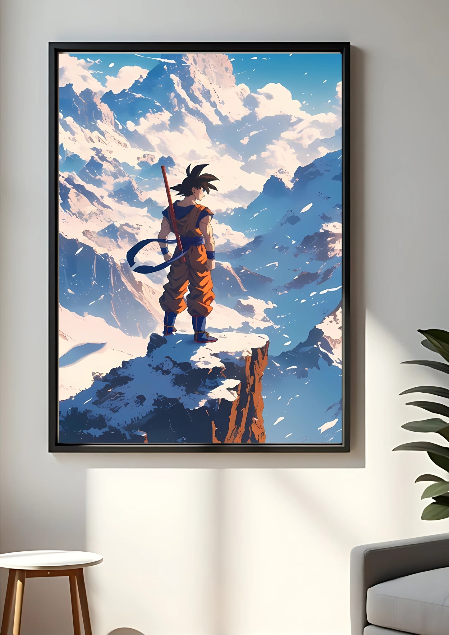 Son Goku in mountains poster || Dragon Ball Z poster