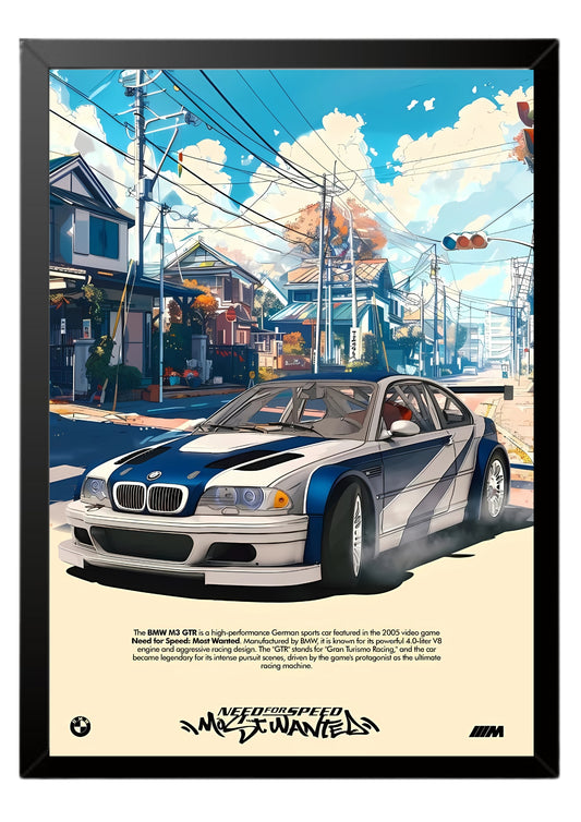 BMW M3 GTR poster || car poster