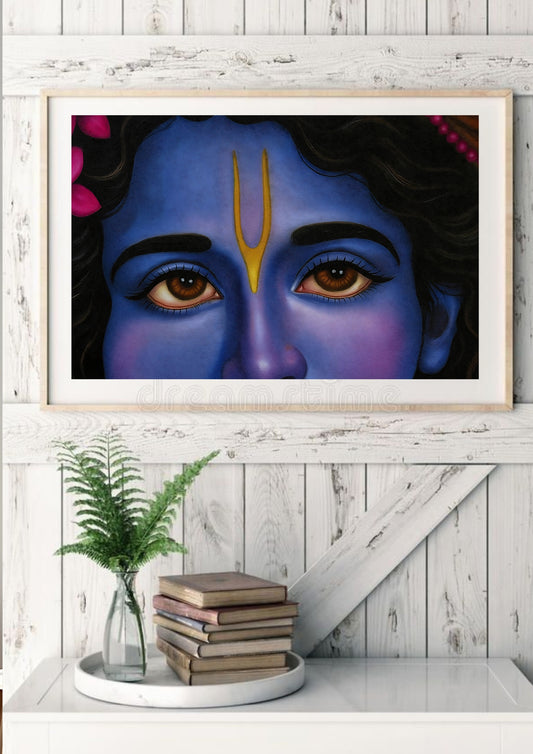 lord krishna eyes poster || devotional poster
