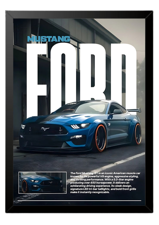 Ford mustang poster || car poster