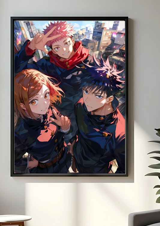 Yuji , Fushiguro & Nobara poster || jujutsu kaisen poster