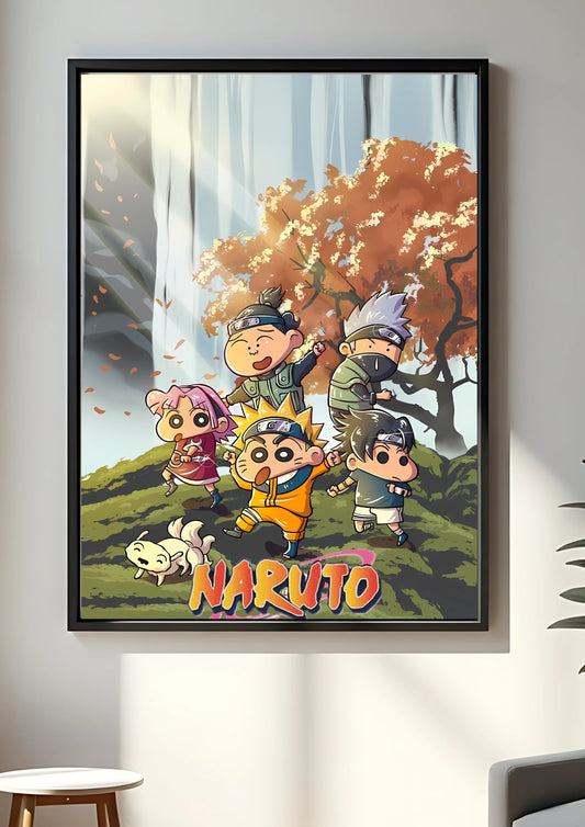 Naruto shinchan gang poster || Naruto poster