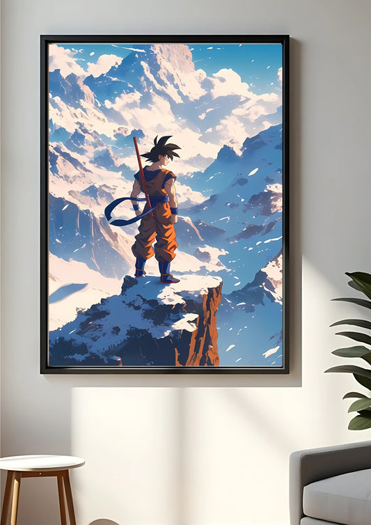 Son Goku in mountains poster || Dragon Ball Z poster