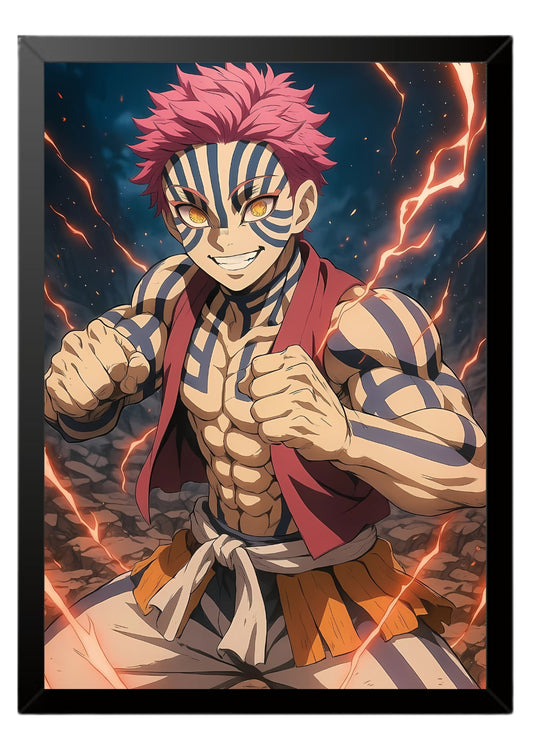 Akaza Upper Moon 3 poster || Demon Slayer poster