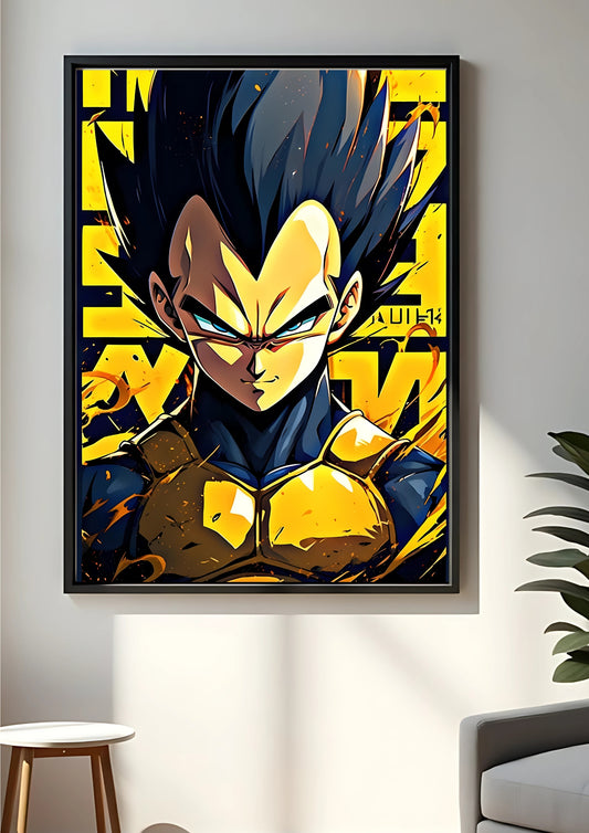 Vegeta golden poster || Dragon Ball Z poster