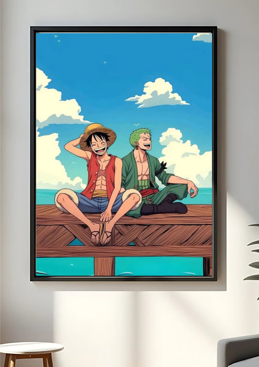 Roronoa Zoron & Monkey D. Luffy poster ||  One Piece poster