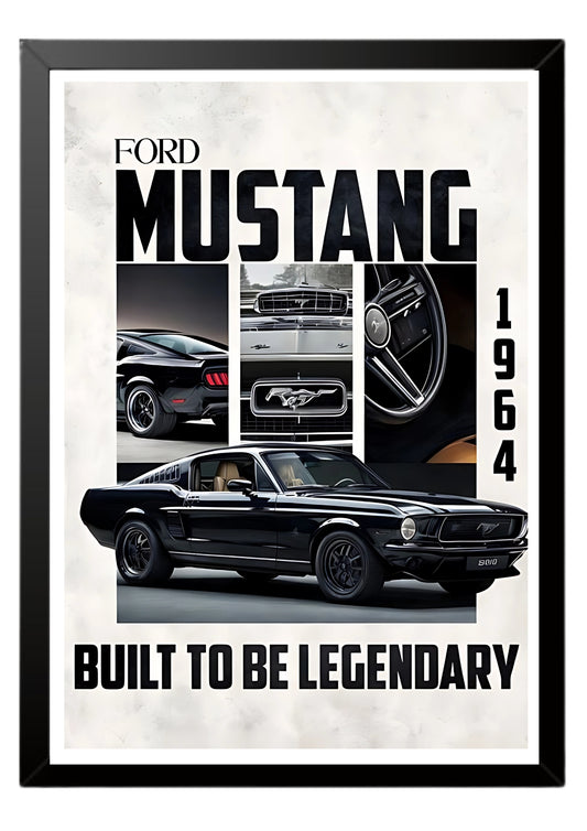 Ford Mustang 1964 poster || car poster