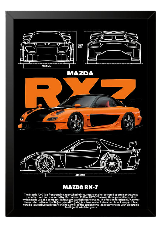 Mazda RX-7 poster || car poster